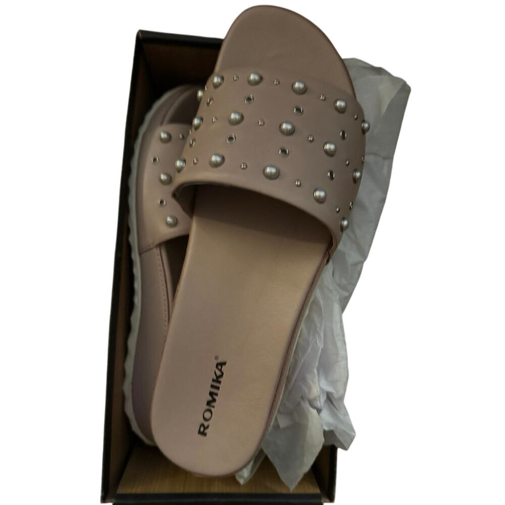 ROMIKA Florenz 07 Slip On Pink Sandals, Size Eur 41 or 42 New in Box MSRP $130 - Picture 8 of 9